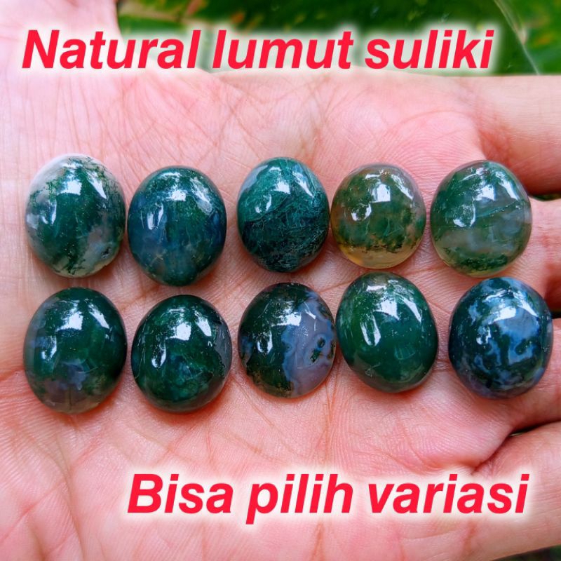 lumut suliki/batu lumut suliki hijau/natural lumut suliki hijau/moose agate