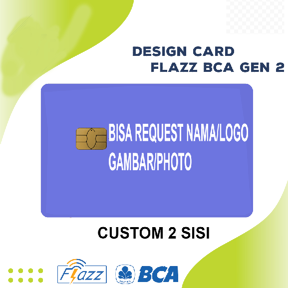 CUSTOM FLAZZ BCA GEN2 CUSTOM GLOSSY BISA REQUEST GAMBAR NAMA LOGO