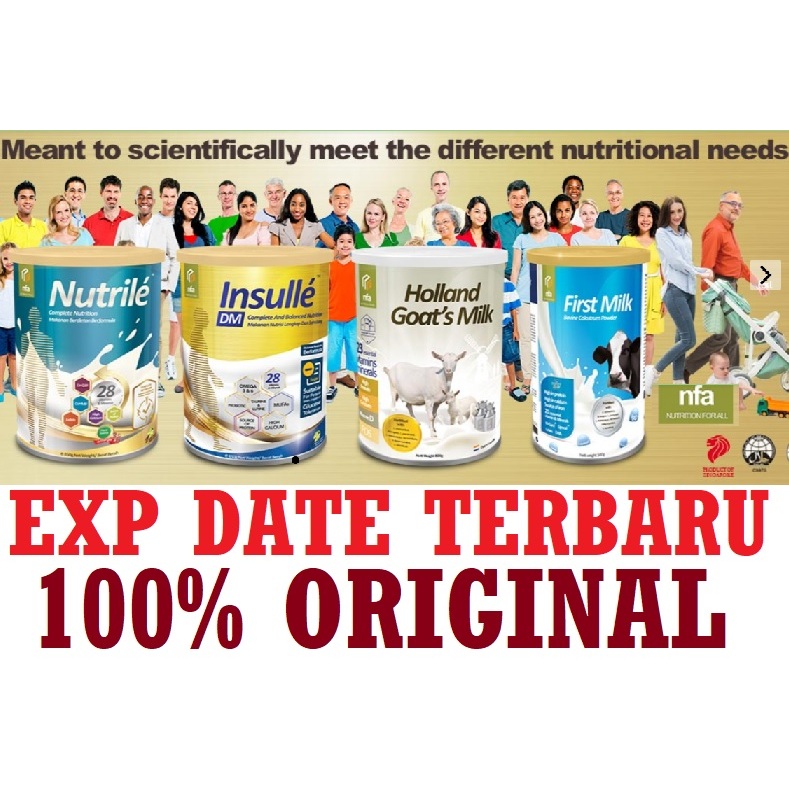 

NFA Resurge Susu Insulle DM ( Diabetes Diabetik ) Nutrile ( CoQ10 Lutein CaHMB ) Holland Goat's Milk Susu Kambing 800gr