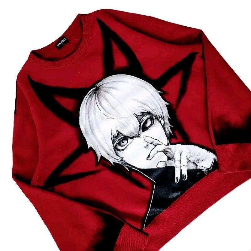 CREWNECK uniqlo Ken kaneki Tokyo ghoul