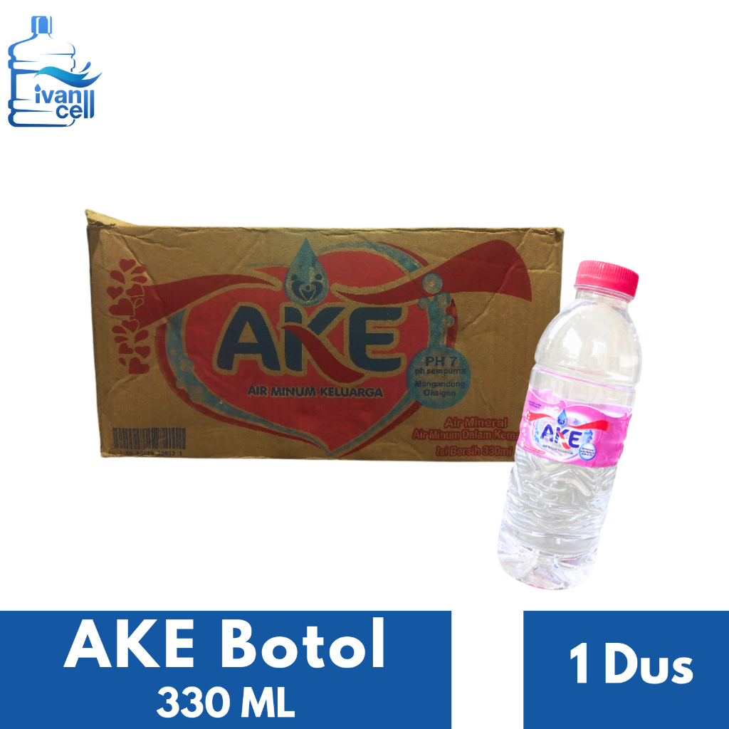 

⚡INSTANT⚡(1 DUS) AKE BOTOL 330 ML isi (24 BOTOL)- ORIGINAL 100%