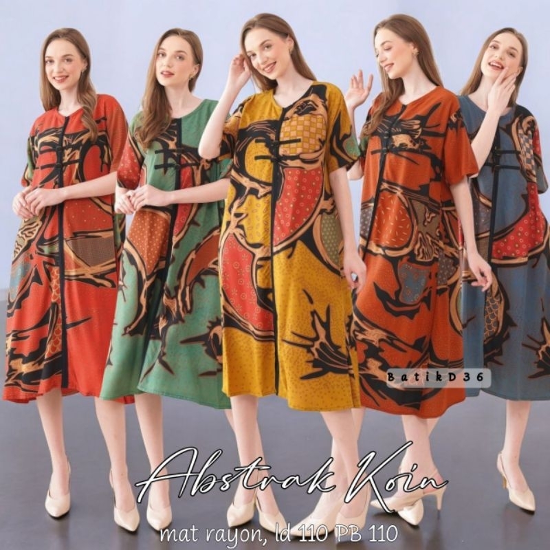 (Semerbak) Daster harian wanita premium etnik payung busui rayon murah kekinian adem pakaian tidur a