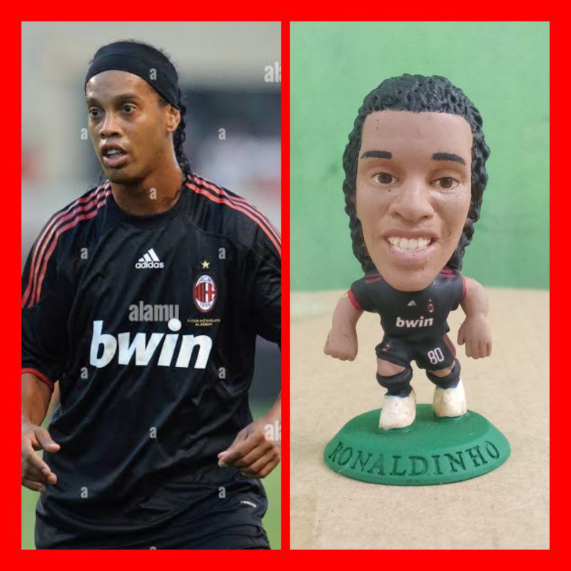 Figure Soccer Microstars Repaint Ronaldinho AC Milan
