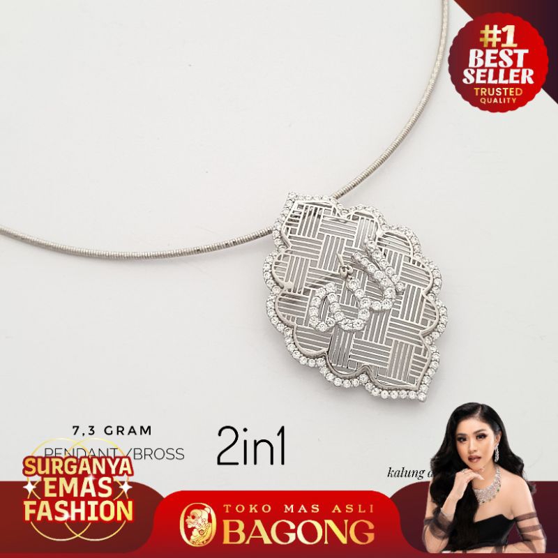 LIONTIN / BROSS FASHION LAFADZ ALLAH 2 IN 1 17K/750 - ASLI BAGONG GOLD BAGONG EMAS