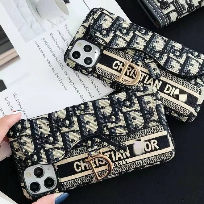 Cristian Dior Dompet Wanita HP casing for Iphone 7 8 7+ 8+ X Xr Xs Max 11 12 13 14 Pro Max FH22
