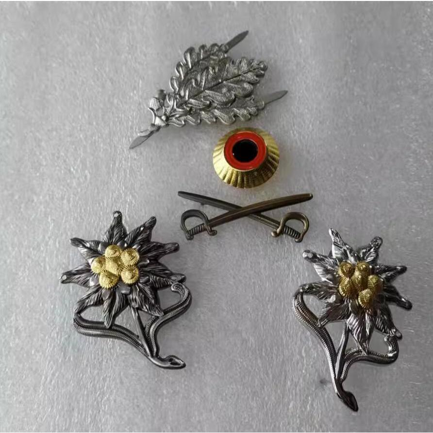 Germany Army Sniper CAP Badge Insignia M43 CAP Edelweiss Badge Pin