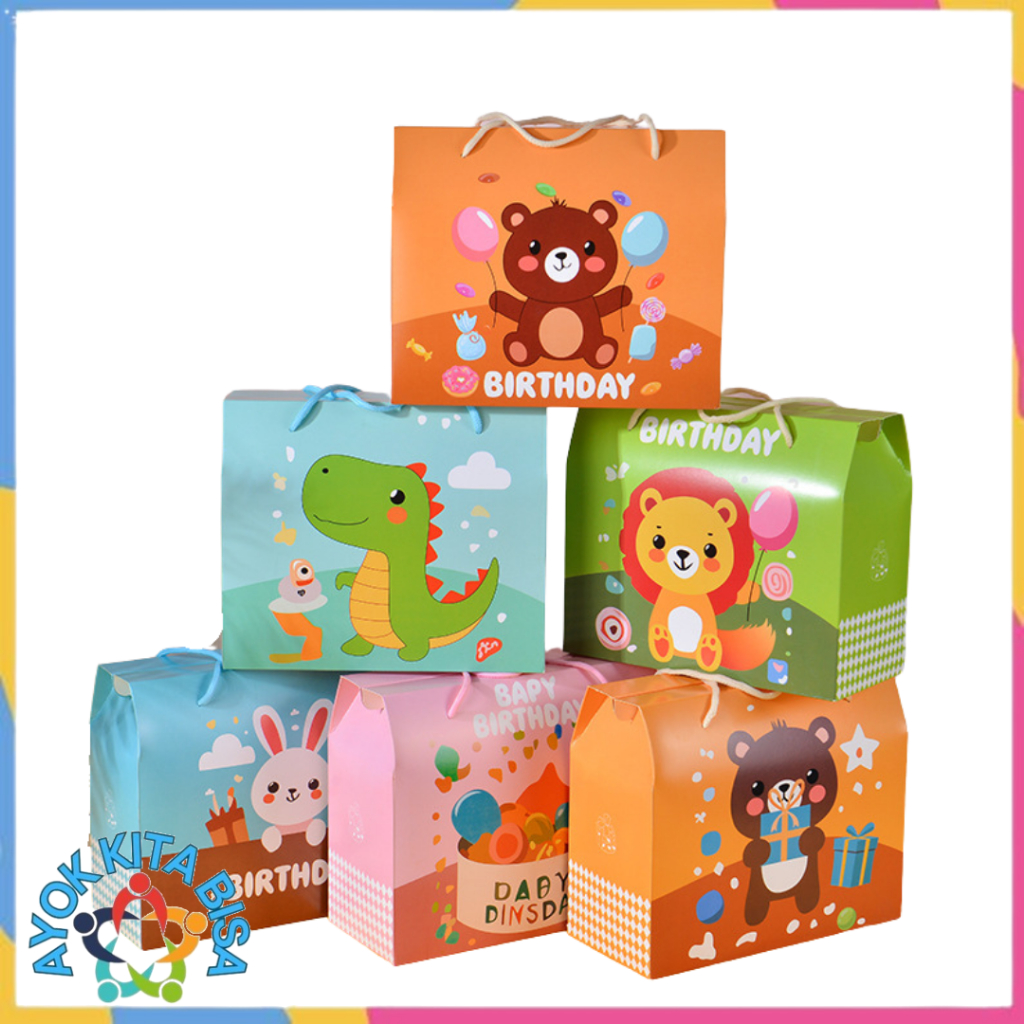 

AKB Paperbag Ulang Tahun Goodie Bag Karakter Tas Hadiah Ulang Tahun Anak Gift Box Ultah Souvenir Kotak Hadiah Kado anak