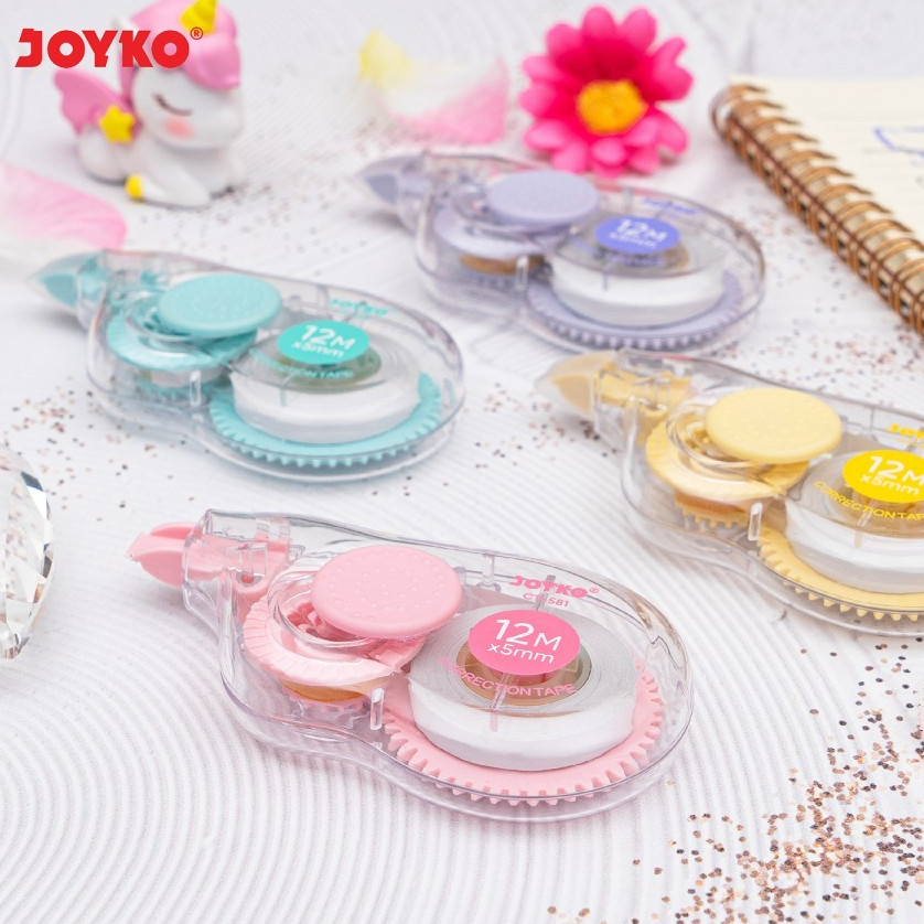 

Tip Ex Correction Tape Joyko CT-581 Original (1 PCS) / Correction Pen Penghapus Pita Koreksi Joyko CT-581 Per Pcs