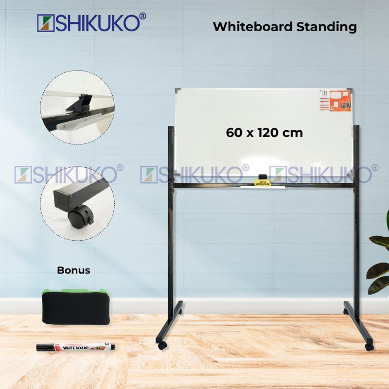 

Whiteboard Standing Kaki Shikuko Papan Tulis Whiteboard 60 x 120