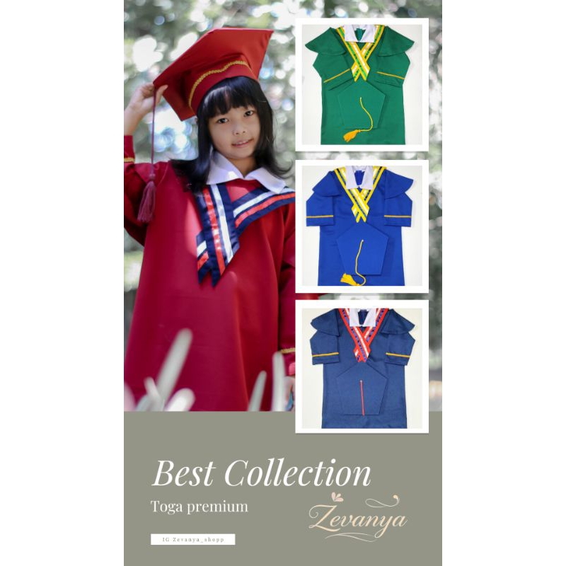 Toga wisuda anak Tk premium bahan twiss intercooler