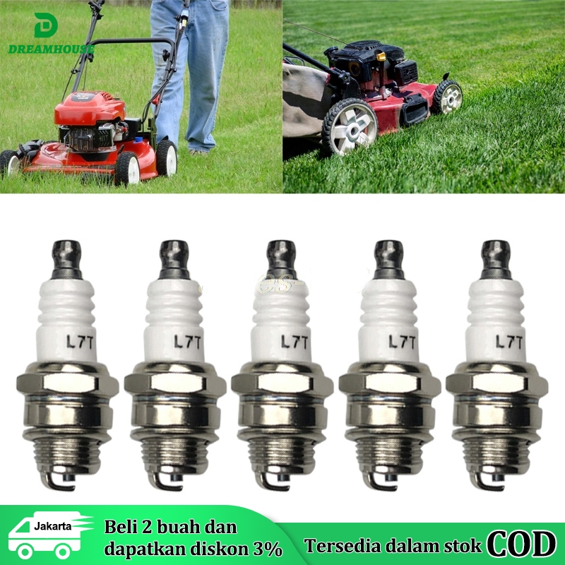 10PCS Busi Motor Mini GP TRAIL ATV Kepala 3 L7T 6A - Spark Plug Busi Kaki 3 Potong Rumput Scooter Go