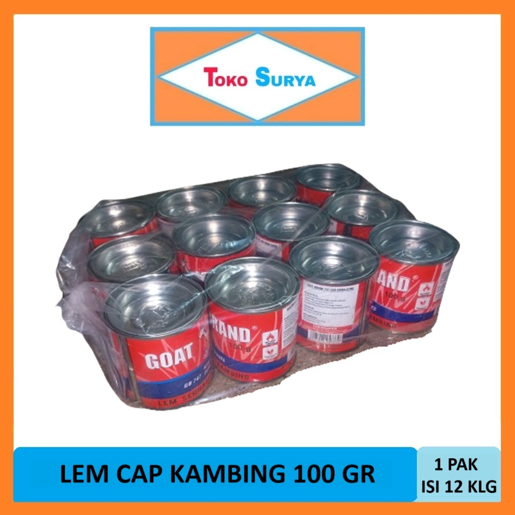 

Lem Cap Kambing / Goat Brand 12 Kaleng x 100 Gr