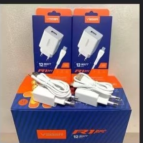 ADAPTOR + KABEL USB MICRO TYPEC VEGER R1PRO TRAVEL CHARGER 12W 2.4A R1 PRO TYPE C