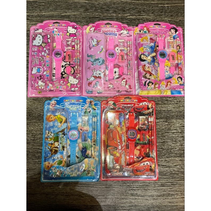 

Alat Tulis Set Karakter Kotak Pensil/Jam Tangan Anak/Pensil/Penghapus/Serutan REAL PICTURE