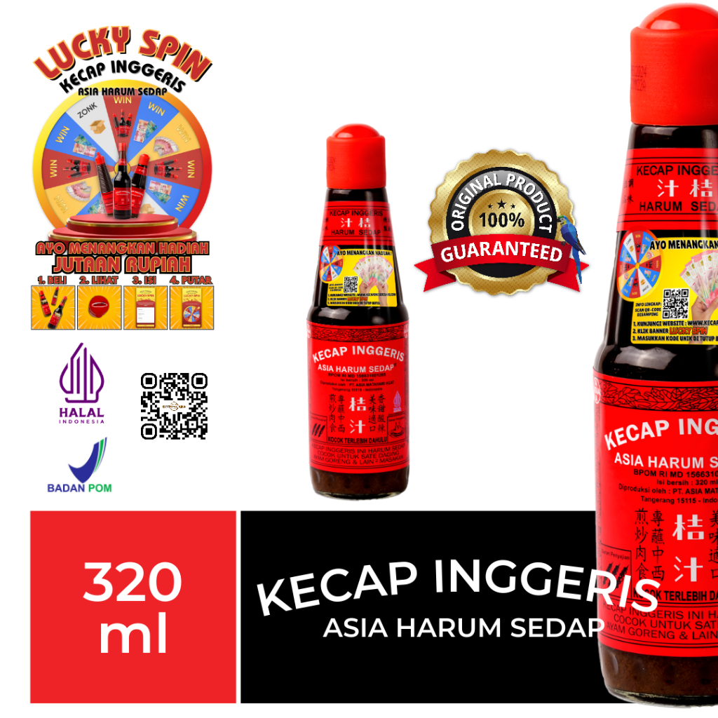 

Kecap Inggris Sauce Inggris ASLI Asia Harum Sedap 320 ml