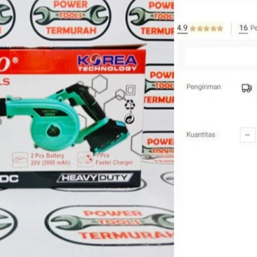 

NRT-PRO DB 28 DC Mesin Hand Blower Cordless 20V Baterai Angin DB28DC