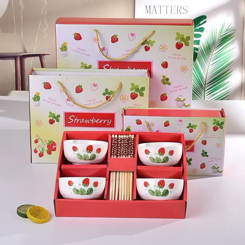 MANGKOK CERAMIC FLAMINGO SUPER ELEGANT/ TABLEWARE FLAMINGO GIFTBOX SET / MANGKUK CERAMIC SET