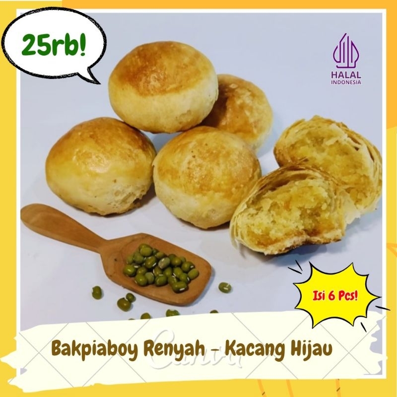 

Bakpia Premium Big Size - Bakpiaboy Renyah isi Kacang Hijau (6Pcs/300gr)
