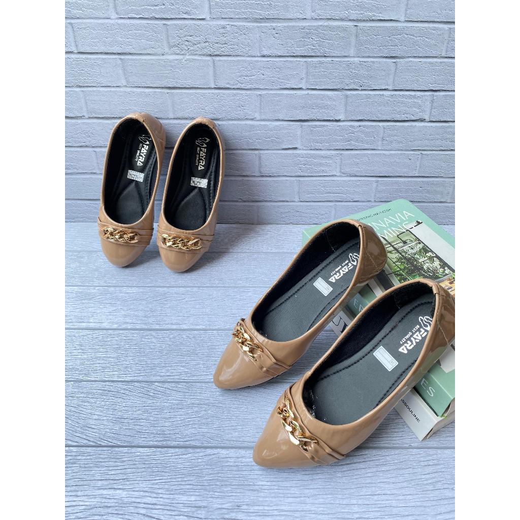 Sepatu Balet Couple Ibu dan Anak Perempuan Terbaru Rantai Flatshoes Sol Karet Simple Lucu Trendy