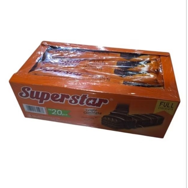 

Super Star Wafer Tripe Chocolate Isi 20pcs × 16gr