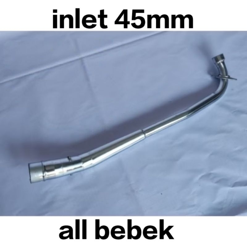 Terlaris LEHERAN KNALPOT RACING INLET 45mm jupiter z, supra x 125, fit, fit new, vega, smash, revo, 