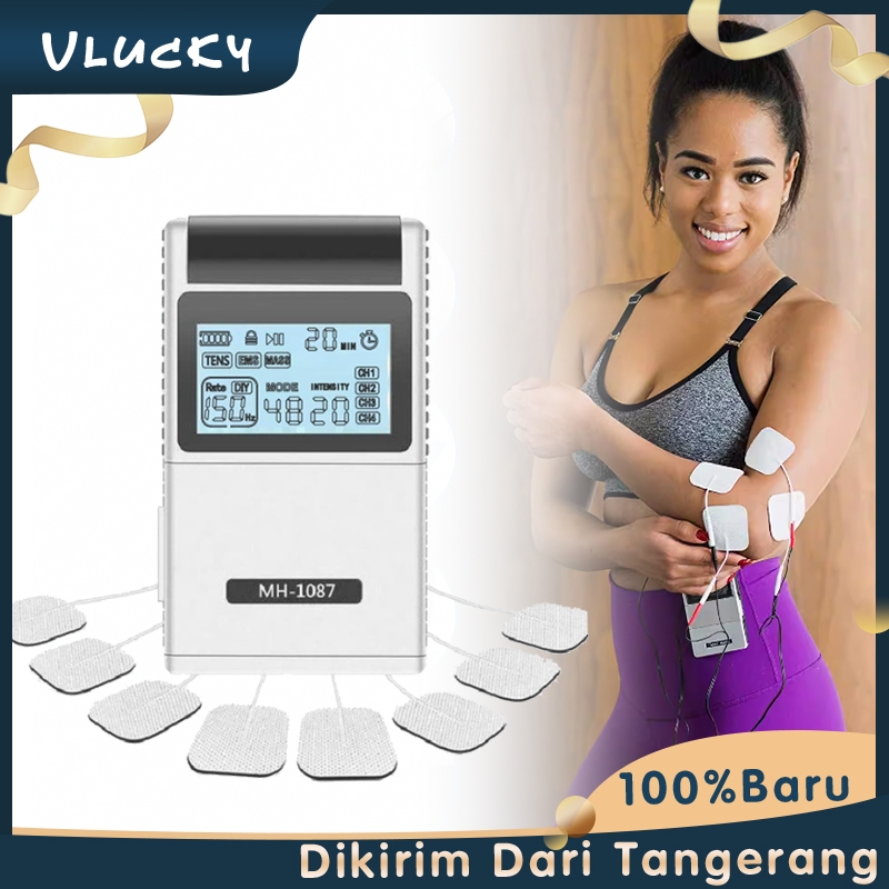 Channel Terapi TENS Alat Terapi TENS EMS 4 Saluran 48 Mode untuk Pijat Otot Elektrik Terapi TENS EMS