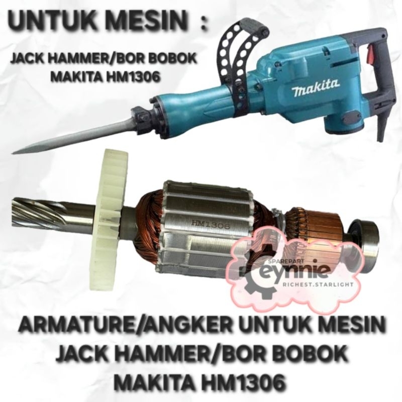 ARMATURE MAKITA HM1306 ANGKER ROTOR JACK HAMMER DEMOLITION HAMMER BOR BOBOK BETON MAKITA HM 1306 BUL