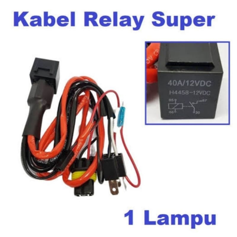 Relay Lampu Hid Projector Biled Projector Hid Motor Mobil | Kabel Relay Set Lampu HID Projie Project