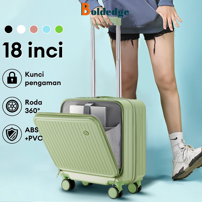 BoldEdge Koper 18 Inch Koper Kabin Tas Koper Cabin koper kecil Pilot ABS PVC Travel Koper Ringan