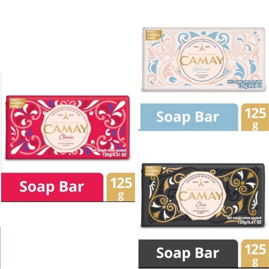 CAMAY France Soap Bar Sabun Mandi Batang Parfum 125 gr