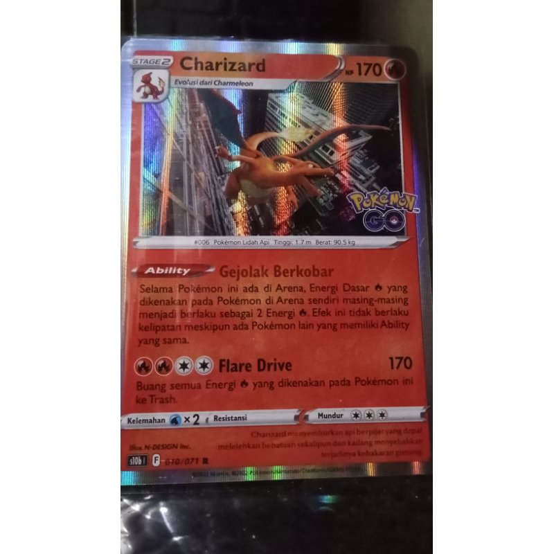 kartu pokemon Charizard Hologram Pokemon Go