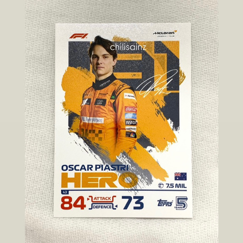Topps F1 Oscar Piastri