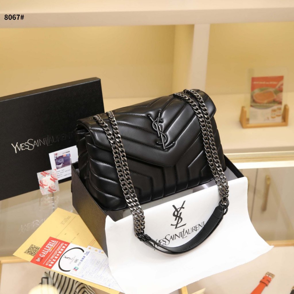 TAS BRANDED WANITA  LouLou Small Black Leather GTI BTM