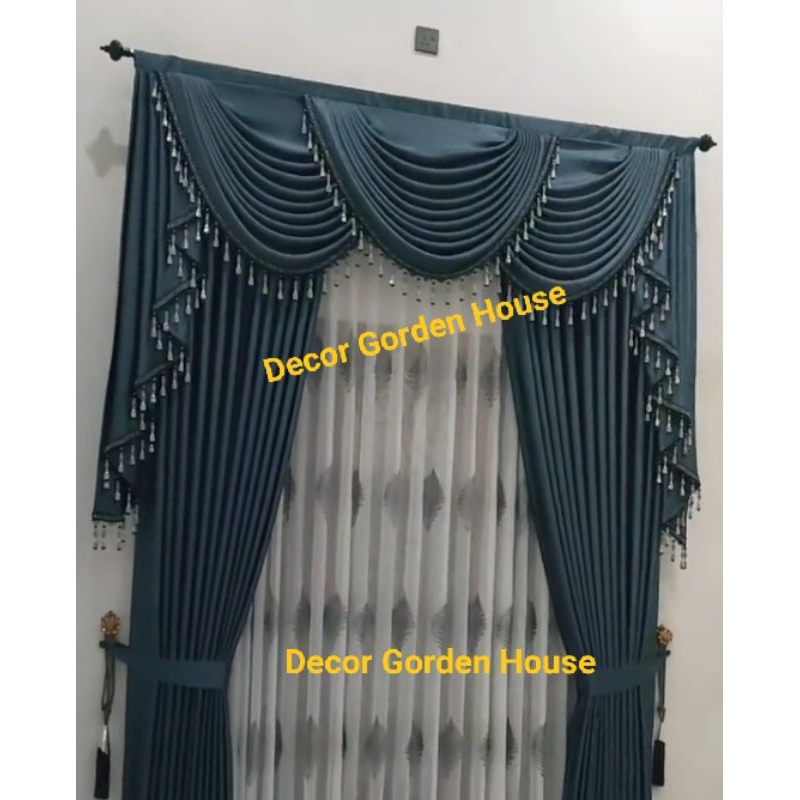 gorden poni gelombang 1 set plus poni gordeng mewah gorden ter baru gordeng bahan inpor original
