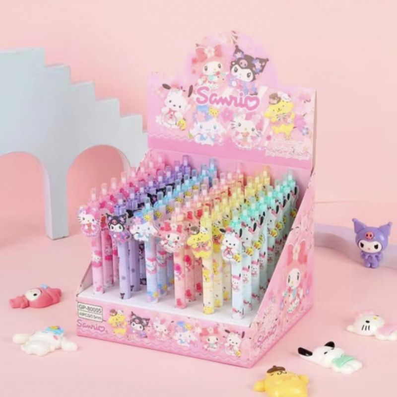 

Pulpen Gel Hitam Akrilik karakter sanrio 0.5mm