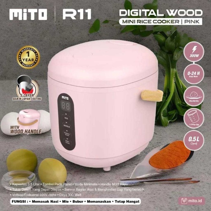RICE COOKER MITO R11 / 0,5 LITER / RICE COOKER DIGITAL MINI MITO R11