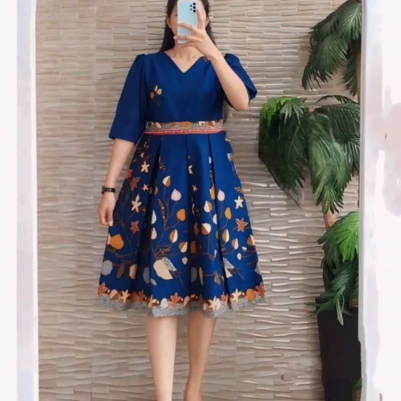 Dress Batik Kondangan Dress Batik modern Dress Batik Jumbo