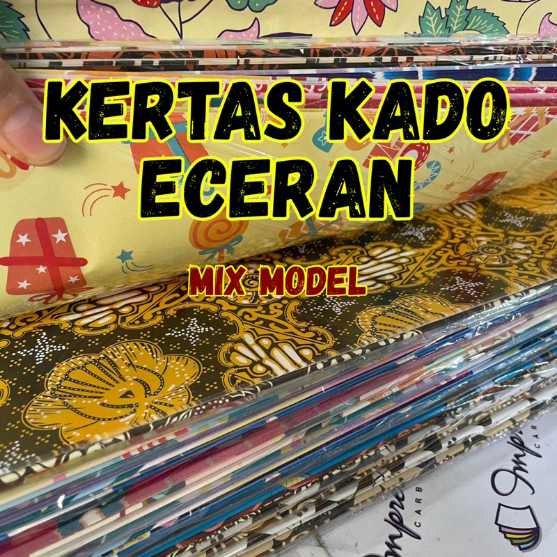 

kertas kado mix model - bungkus kado - plastik kado - pembungkus kado