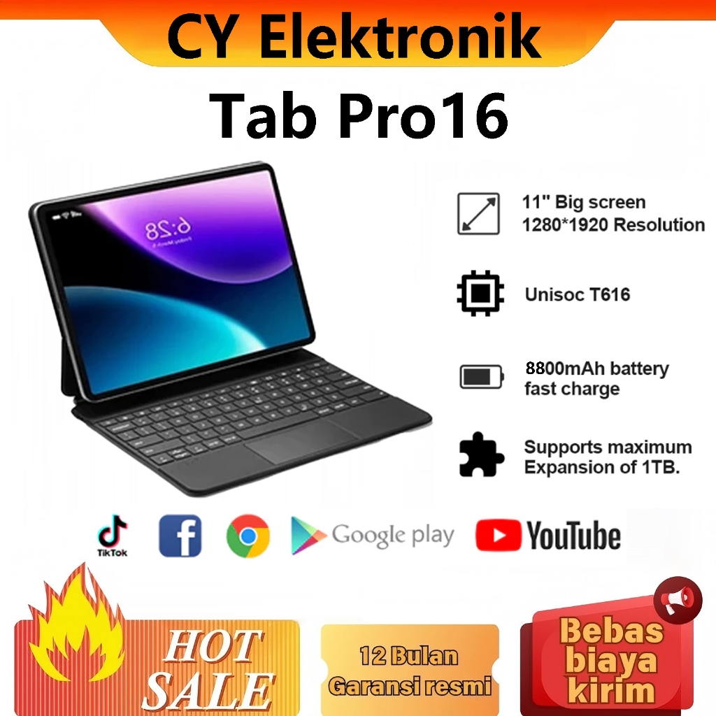 CY Eletronik Tablet PC Pro16 for pria anak Murah 12inci RAM 16GB+1024GB 8800mah 5G/Wifi  terbaru 202
