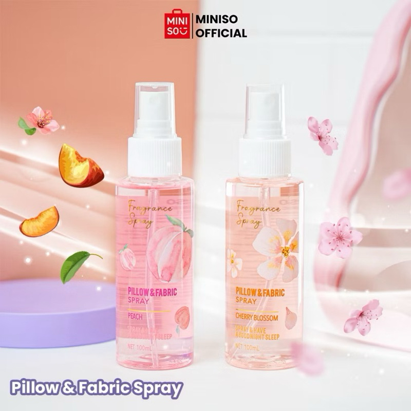 Miniso Pillow & Fabric Spray Lavender Penwangi Kain Lotus Parfum Kain Miniso Parfum Bantal Yuzu Parf