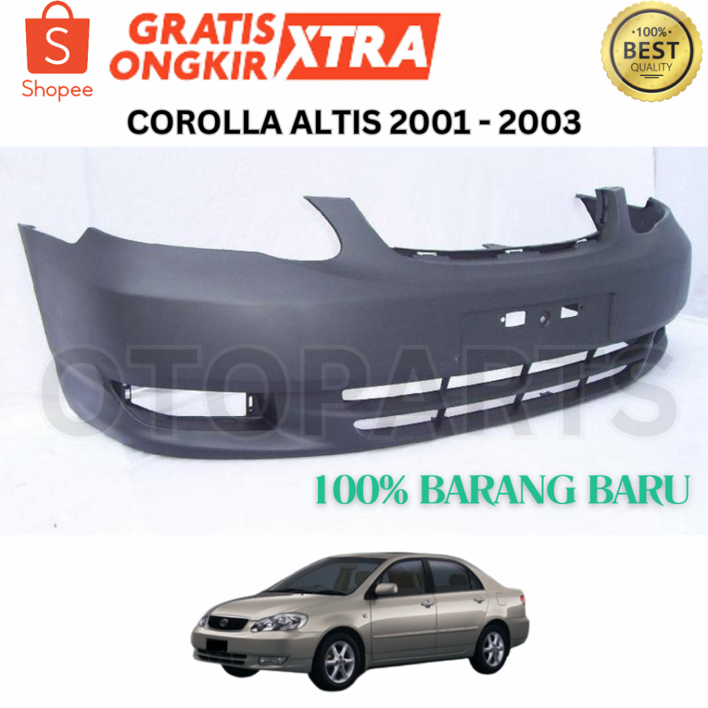 52119-02320 BUMPER BEMPER DEPAN COROLLA ALTIS 2001 2002 2003 BARU OEM IMPORT MADE IN MALAYSIA