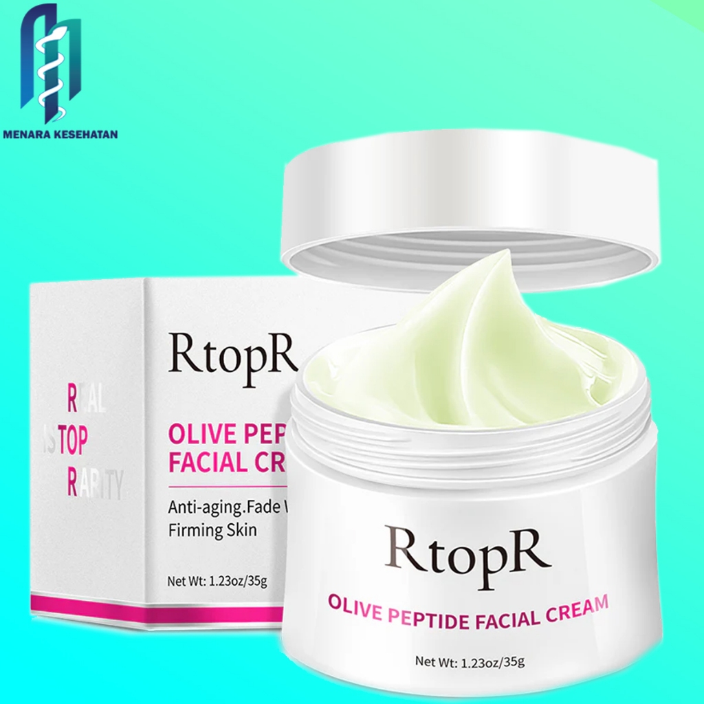 Rtopr Olive Peptide Facial Cream Krim Anti-Kerut Mengurangi Wajah Garis Halus Kencangkan Pori-Pori