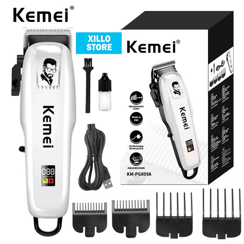 Mesin Cukur Rambut Paket Barbershop Profesional Alat Cukur Rambut Elektrik Cas Cordless Original