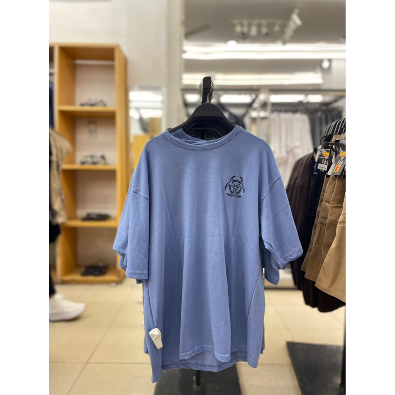 12270 Kaos Denim Bordir Pria Oversize