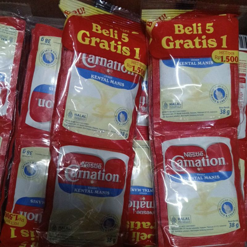 

susu kental manis Nestle carnition 38gr (sachet 6pcs)