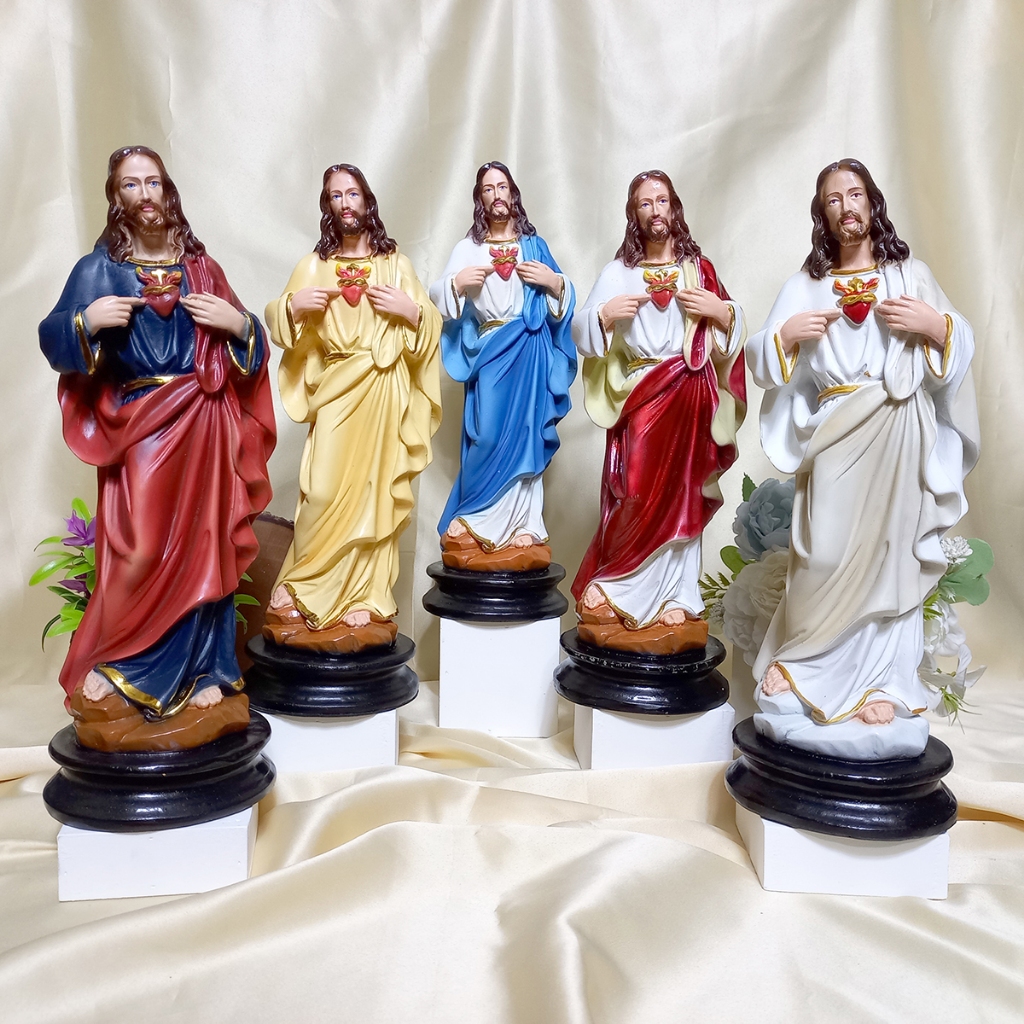 Patung Hati Kudus Yesus 30 cm/Patung Devosi Hati Kudus Yesus/Patung Tuhan Yesus