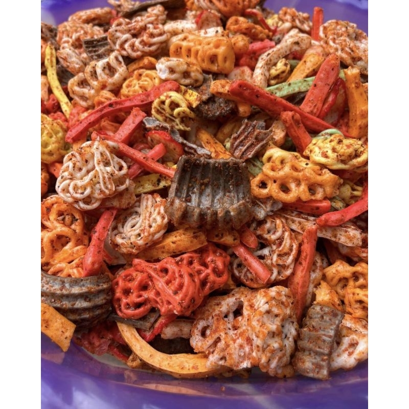 

KERUPUK SEBLAK MIX/CAMPUR PEDAS BUMBU REMPAH DAN DAUN JERUK KILOAN