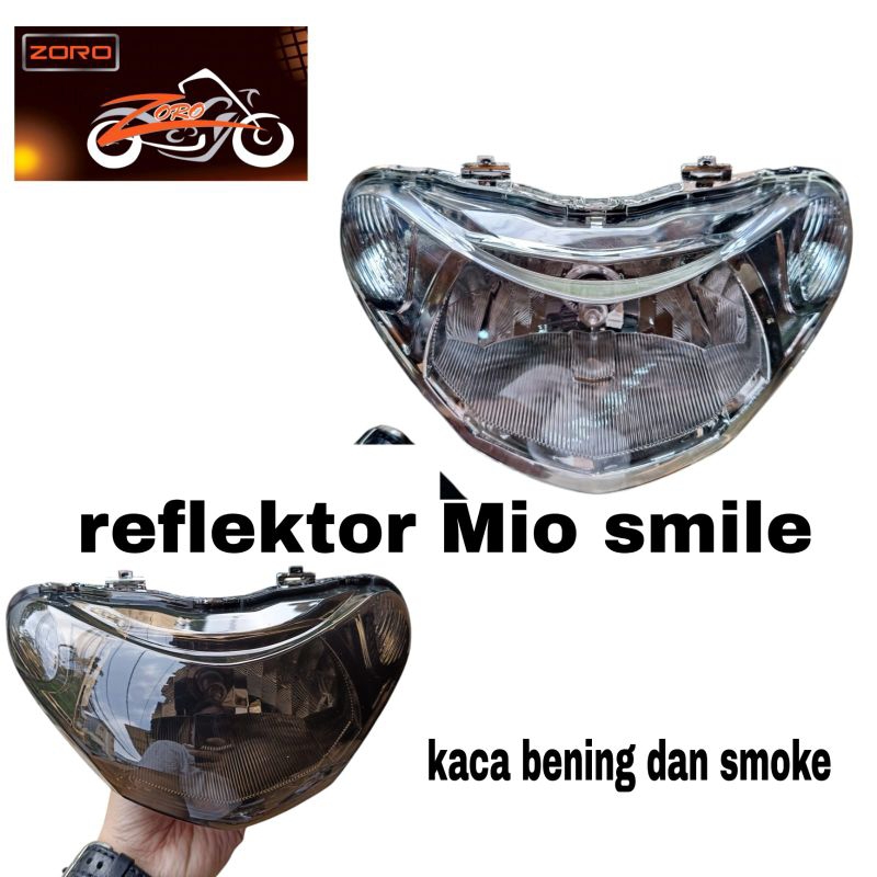 refektor Mio smile refektor lampu depan set Mio smile bening dan smoke