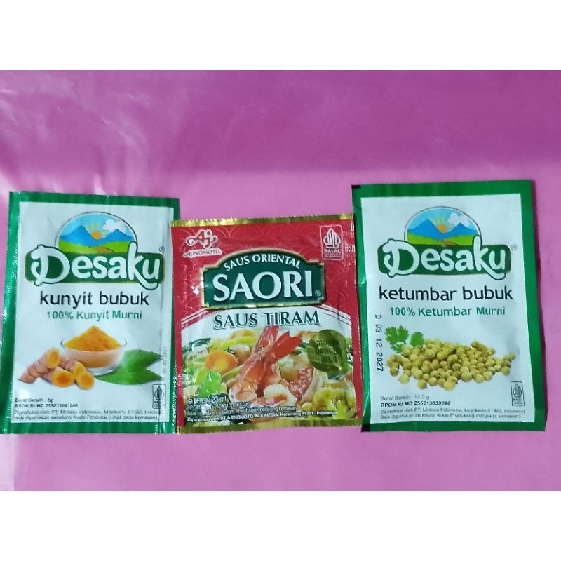 

Kunyit Bubuk+Saori Saus Tiram+Ketumbar Bubuk Paket 2O (TRB57)