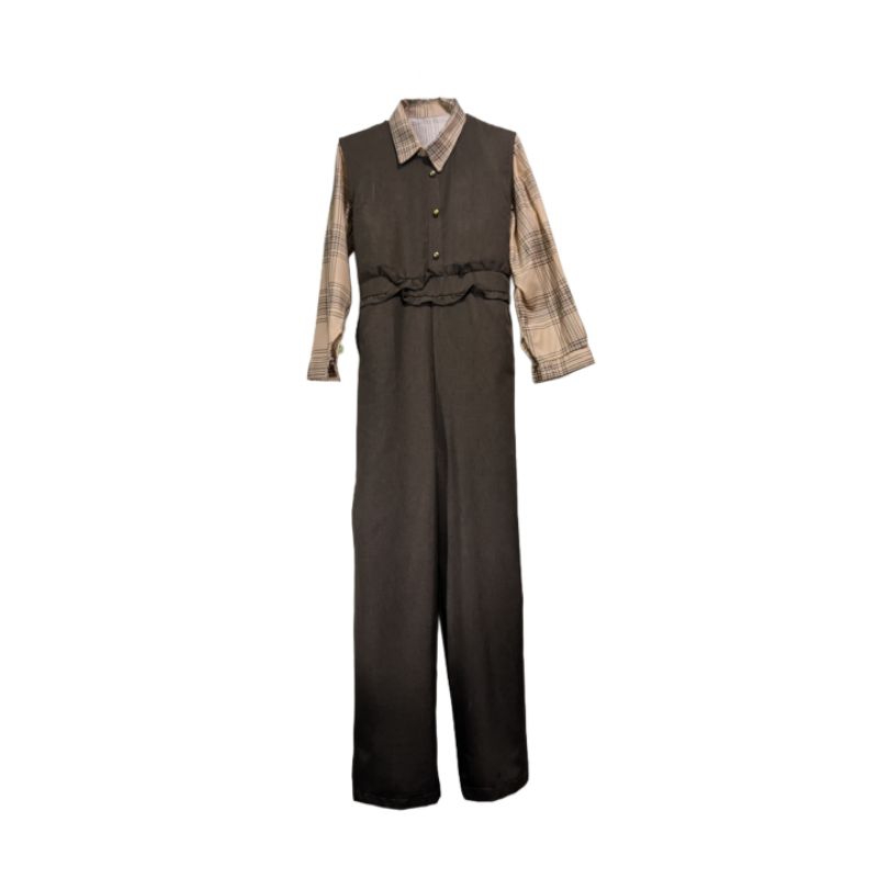[FREE GIFT] COD JUMPSUIT+KEMEJA ONESET WANITA BUSSINESSWOMAN OLD MONEY FASHION STYLE
